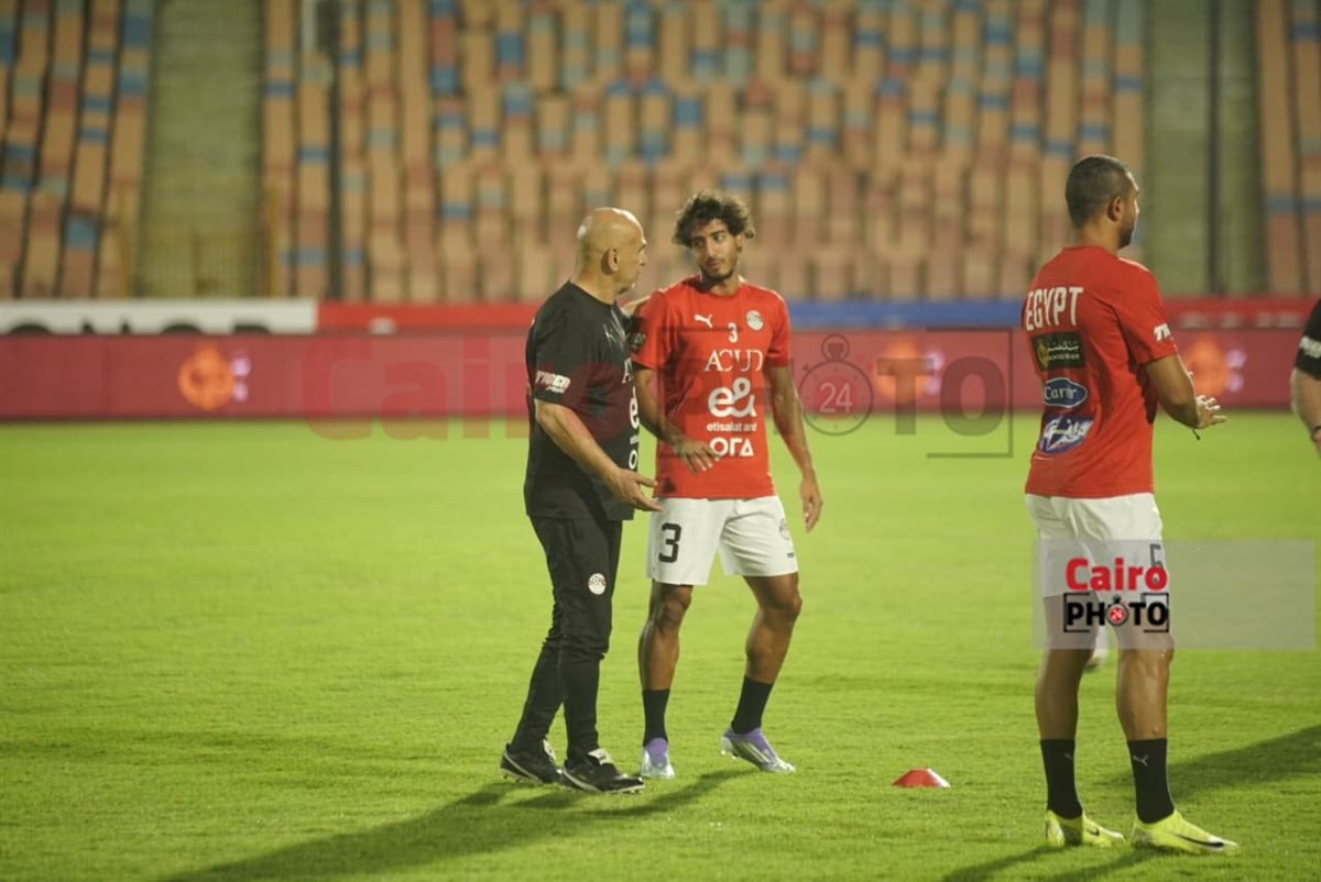 &nbsp;أجواء مرحة في مران منتخب مصر استعدادًا لمواجهة إثيوبيا