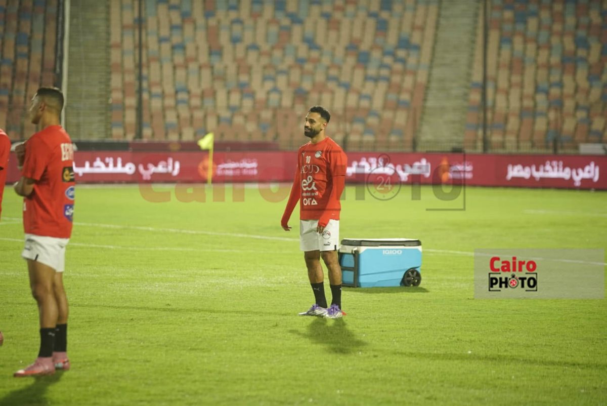 &nbsp;أجواء مرحة في مران منتخب مصر استعدادًا لمواجهة إثيوبيا