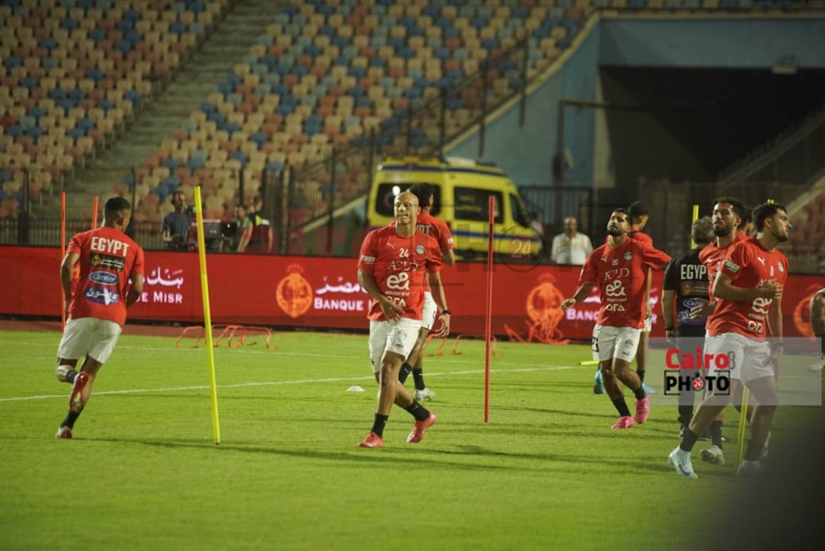 &nbsp;أجواء مرحة في مران منتخب مصر استعدادًا لمواجهة إثيوبيا