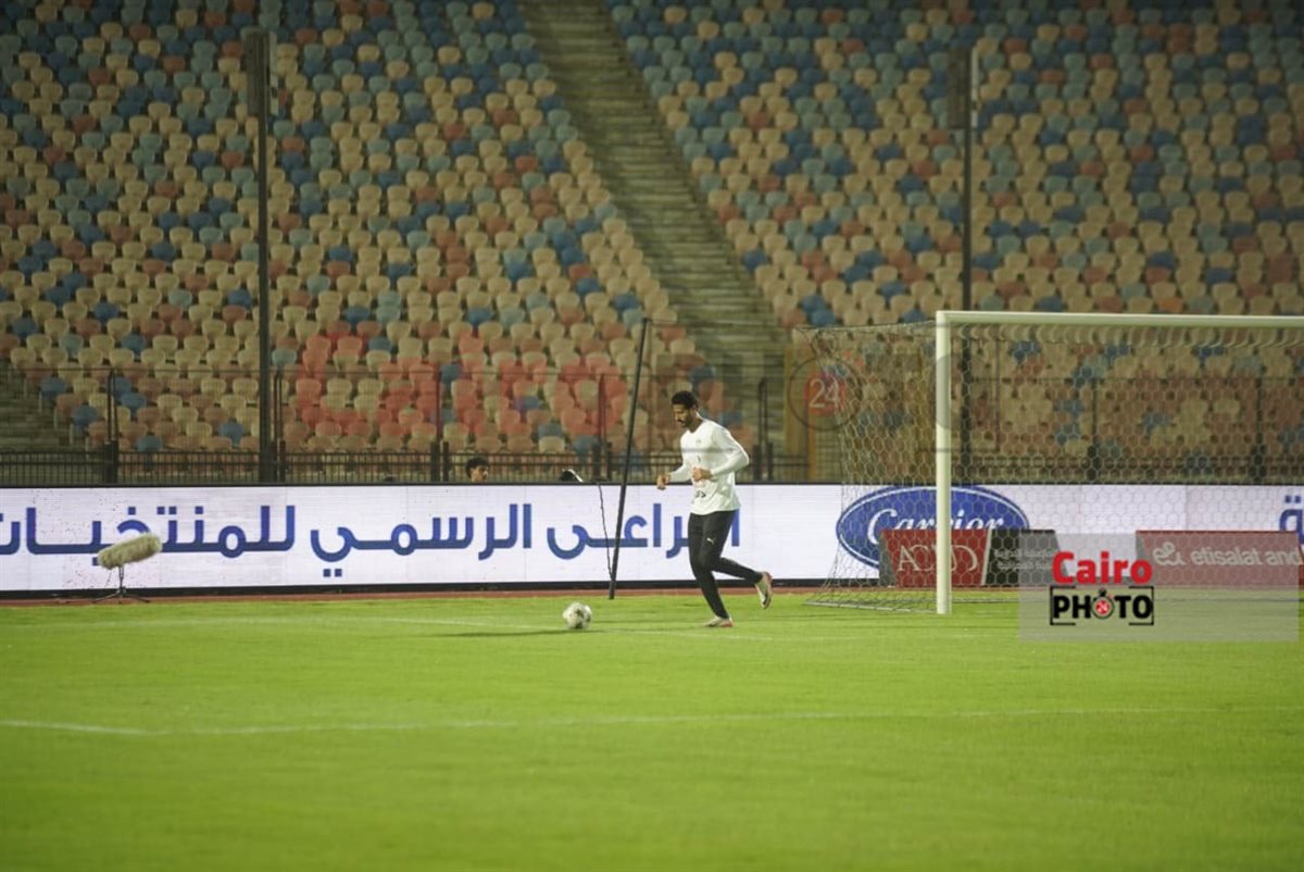 &nbsp;أجواء مرحة في مران منتخب مصر استعدادًا لمواجهة إثيوبيا
