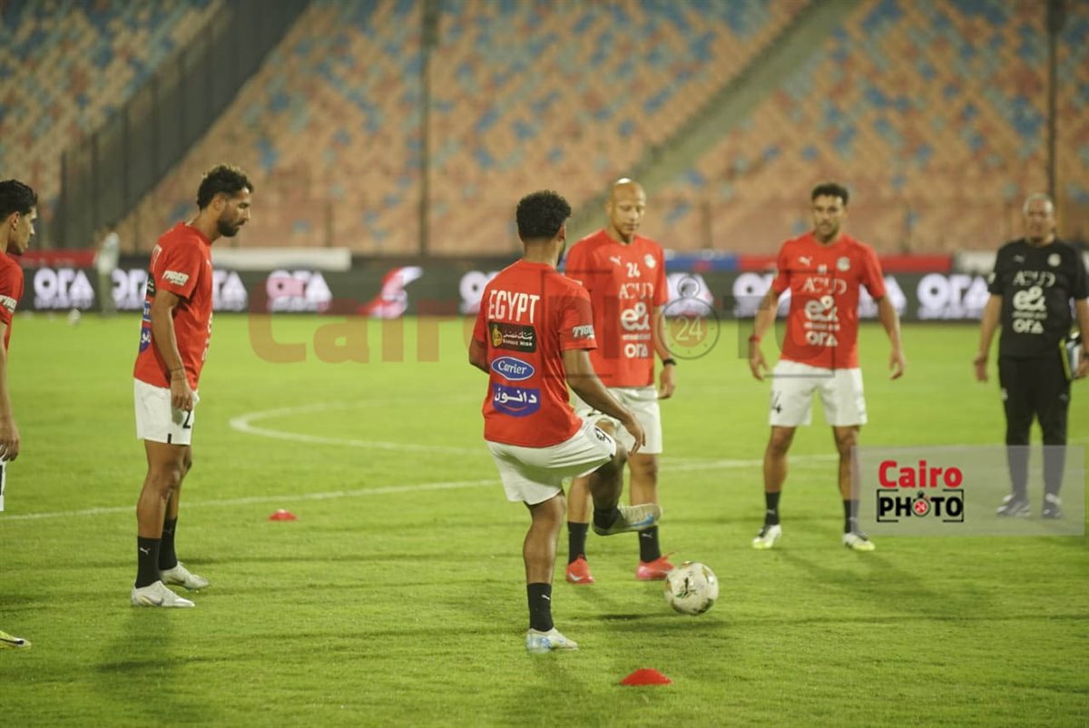 &nbsp;أجواء مرحة في مران منتخب مصر استعدادًا لمواجهة إثيوبيا
