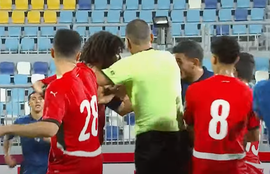 مشادة بين لاعبي منتخب مصر وتونس&nbsp;
