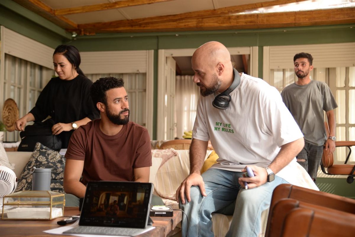 &nbsp;أحمد داود وسلمى أبو ضيف وبسنت شوقي من كواليس تصوير فيلم إذما