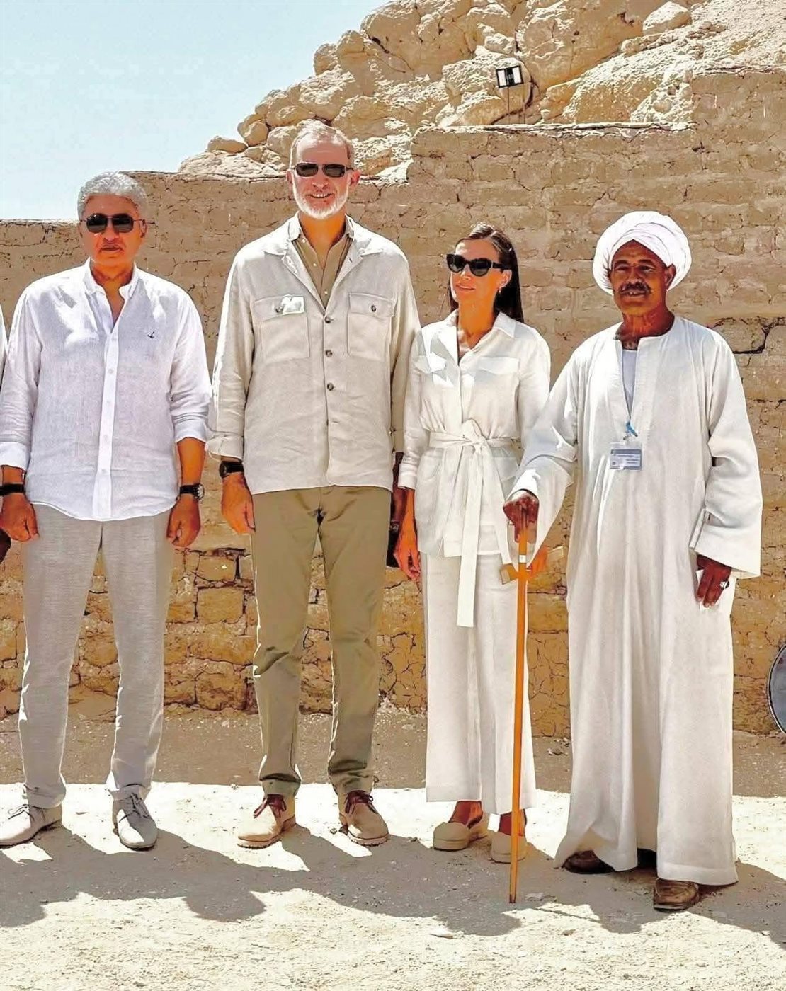 الريس على فاروق وملك وملكة إسبانيا