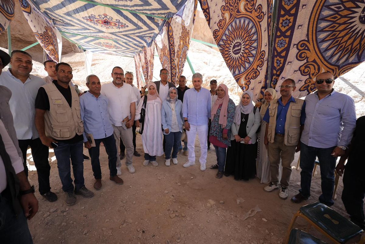 جانب من افتتاح المقبرة&nbsp;