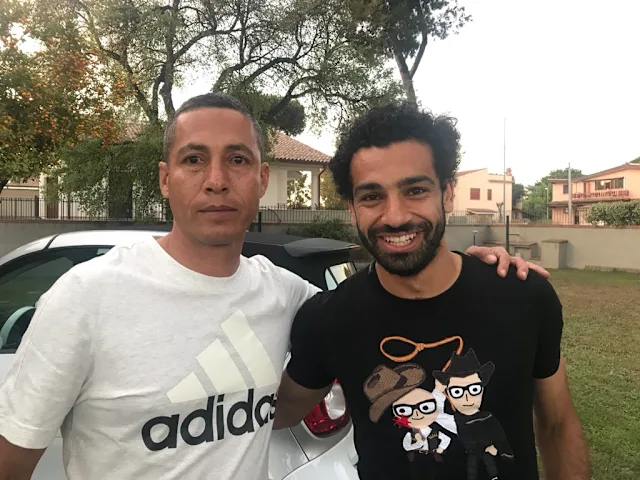 محمد صلاح ومدربه السابق بابون