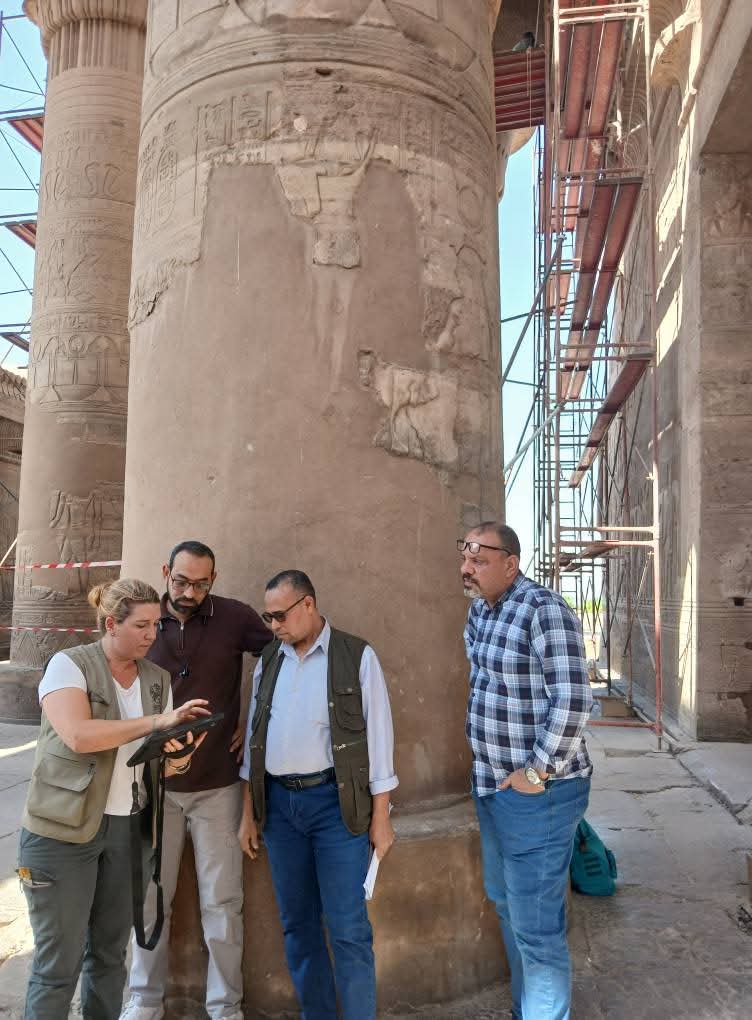 مدير عام آثار أسوان يتفقد معبد كوم أمبو&nbsp;