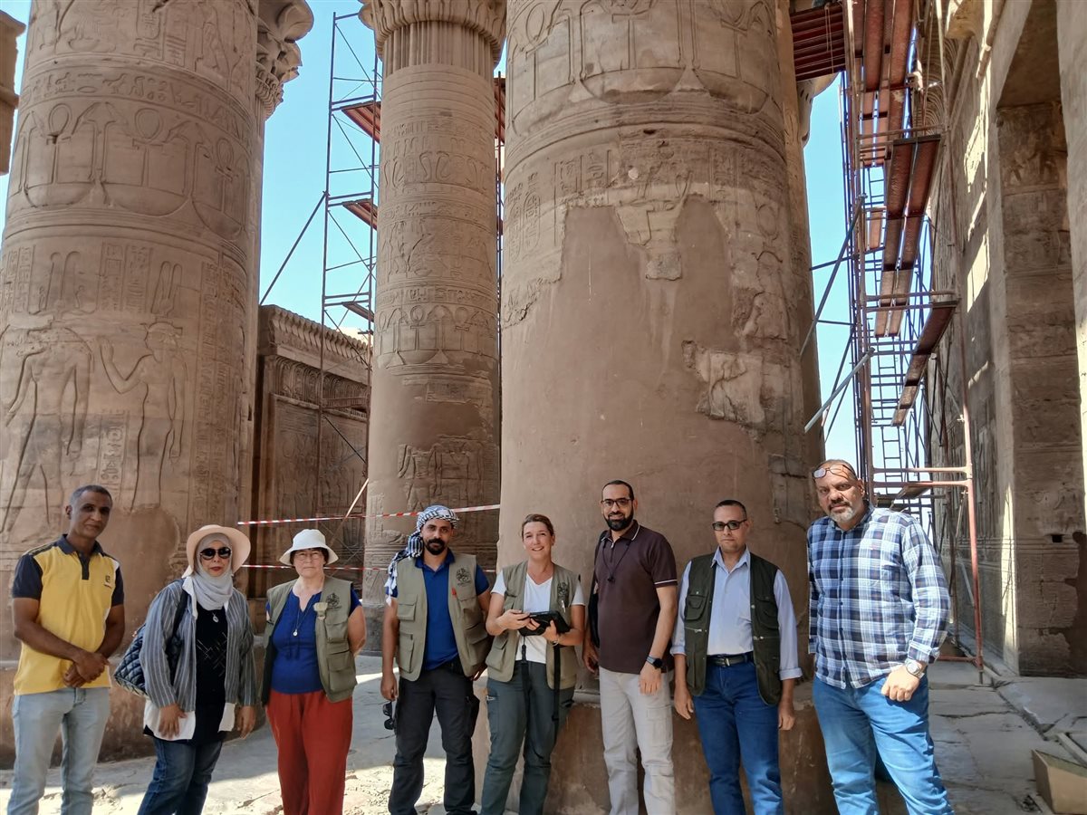 مدير عام آثار أسوان يتفقد معبد كوم أمبو&nbsp;