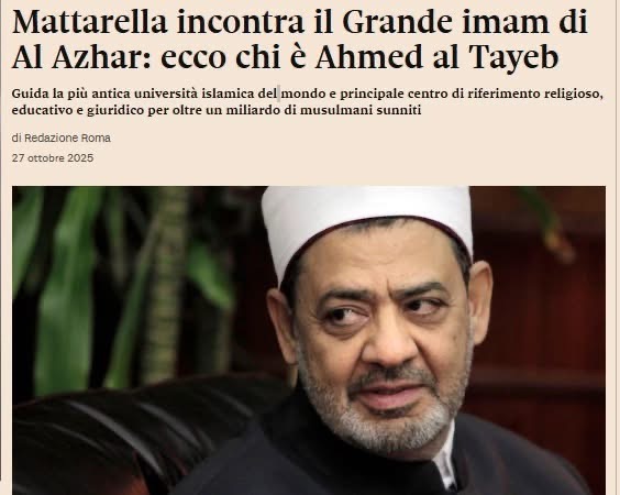 صحيفة إيطالية تحتفي بالإمام&nbsp;