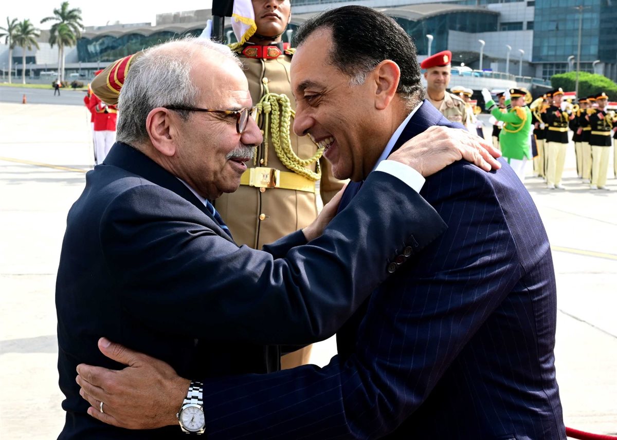 <strong>رئيس الوزراء يستقبل نظيره اللبناني بمطار القاهرة الدولي</strong>
