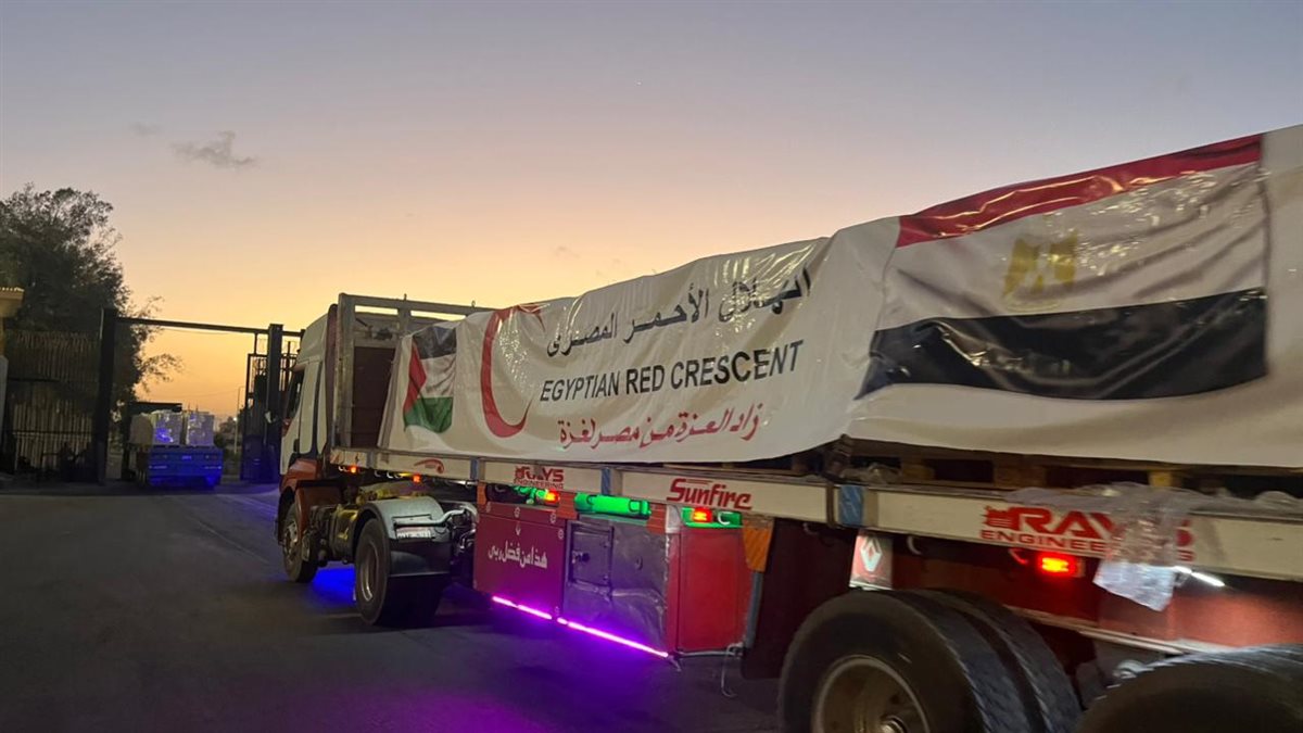 قوافل المساعدات لغزة