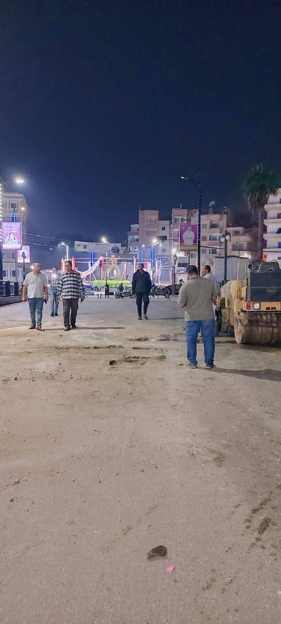 أعمال ترميم كوبري مبارك بالمنوفية&nbsp;