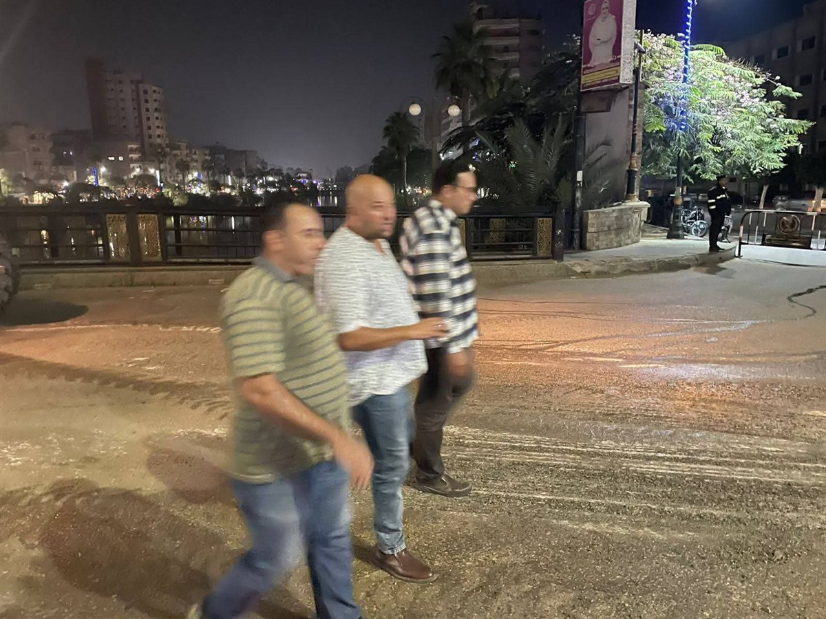 أعمال ترميم كوبري مبارك بالمنوفية&nbsp;