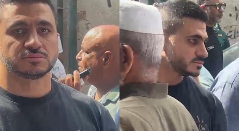 &nbsp;بكاء &nbsp;كريم السبكي أثناء تشييع جثمان السيناريست أحمد عبد الله من مسجد السراج المنير