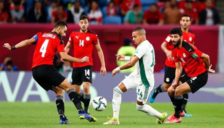 مباراة مصر والجزائر في كأس العرب 2021