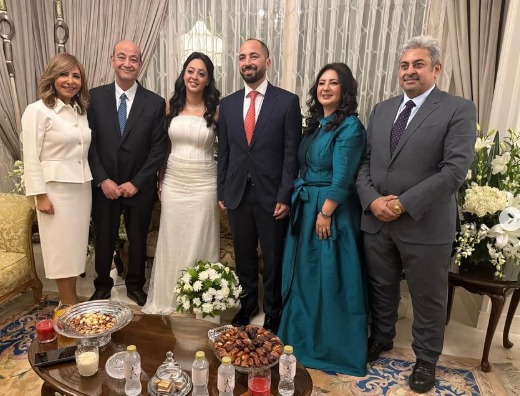 الصور الأولى من قراءة الفاتحة نجل عمرو أديب ولميس الحديدي