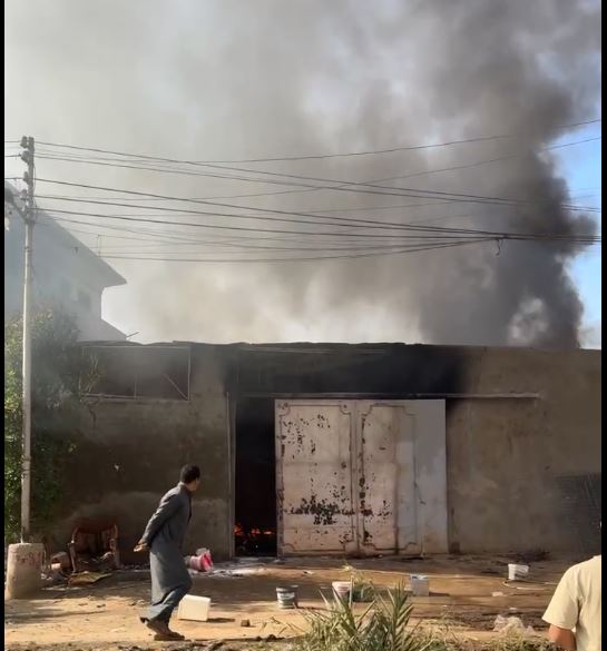 جانب من الحريق&nbsp;