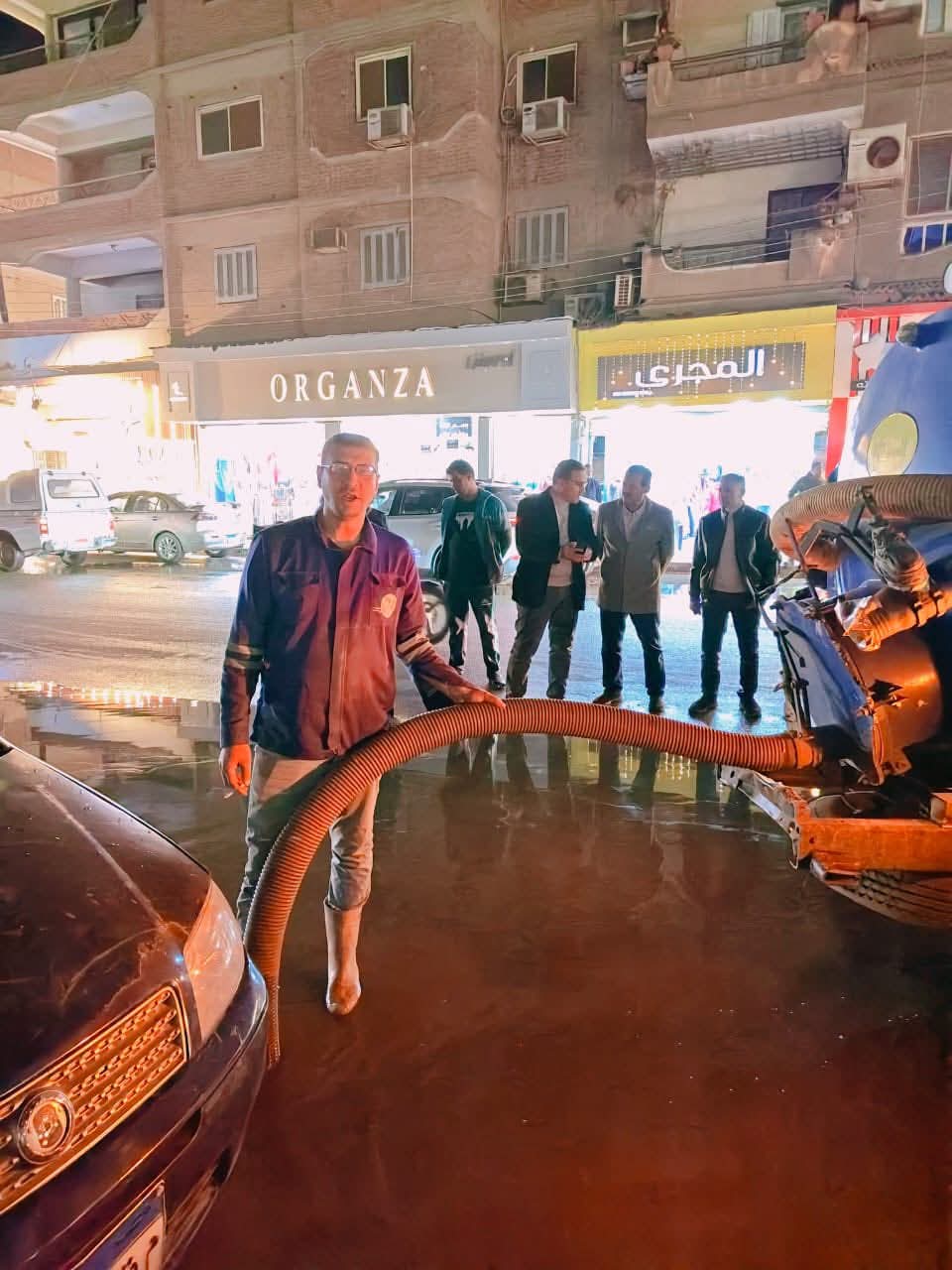 رفع آثار الأمطار من شوارع المنوفية&nbsp;