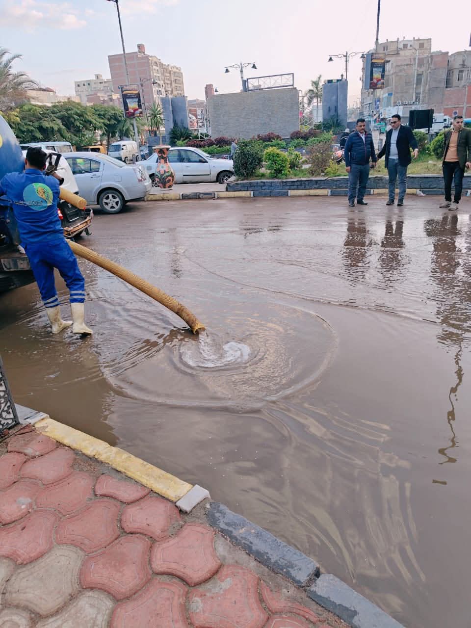 رفع آثار الأمطار من شوارع المنوفية&nbsp;