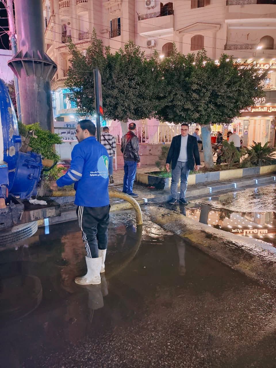رفع آثار الأمطار من شوارع المنوفية&nbsp;