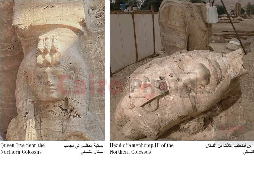 &nbsp;تجميع وترميم تمثالي الملك أمنحتب الثالث بالأقصر