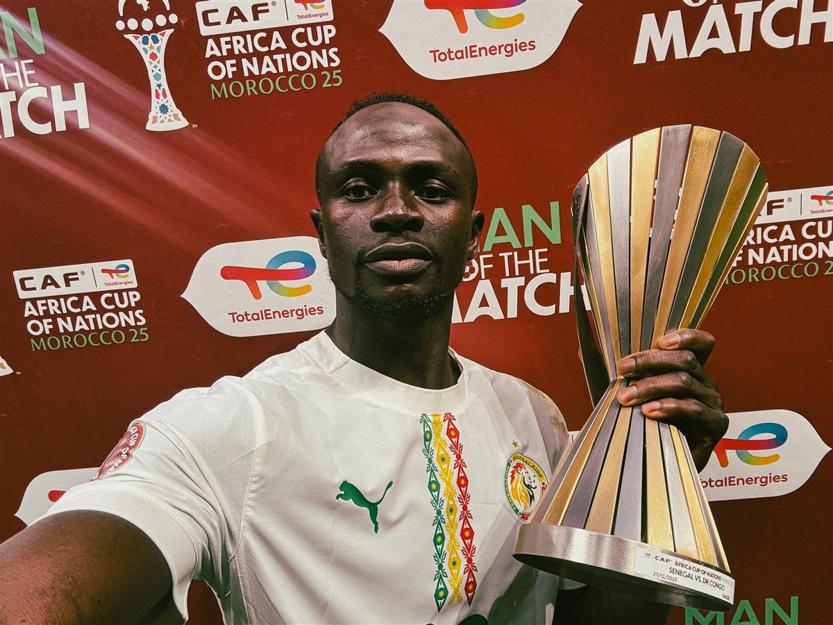 ماني يحصل على جائزة أفضل لاعب في مباراة السنغال والكونغو الديمقراطية
