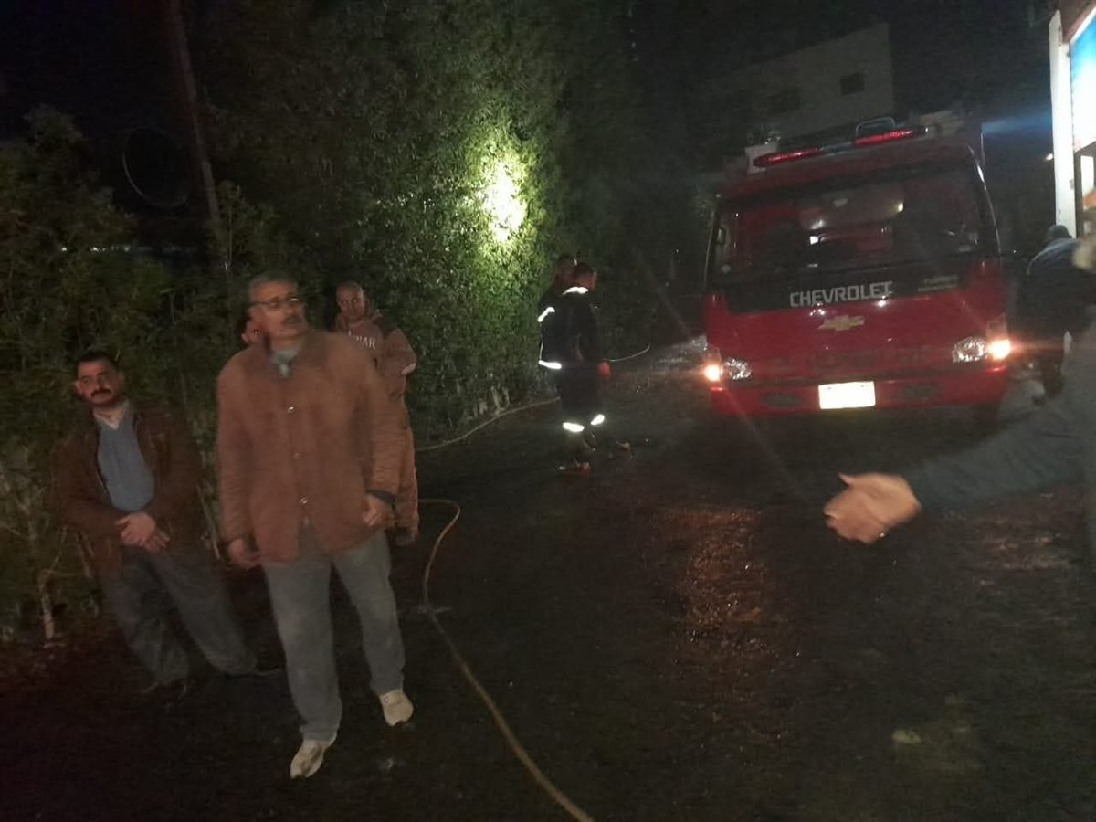 حريق بشونة إصلاح السيارات النقل بالباجور في المنوفية&nbsp;