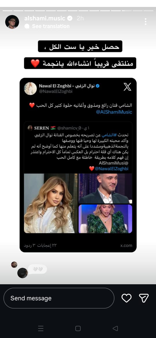 تصالح الشامي ونوال الزغبي