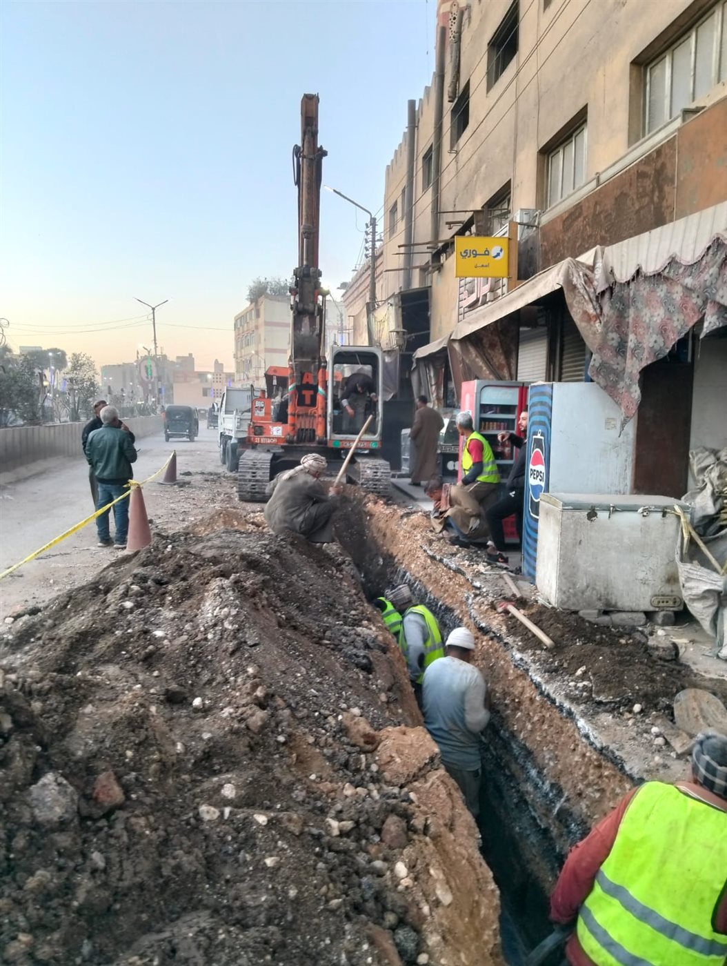 انفجار ماسورة مياة بطما&nbsp;