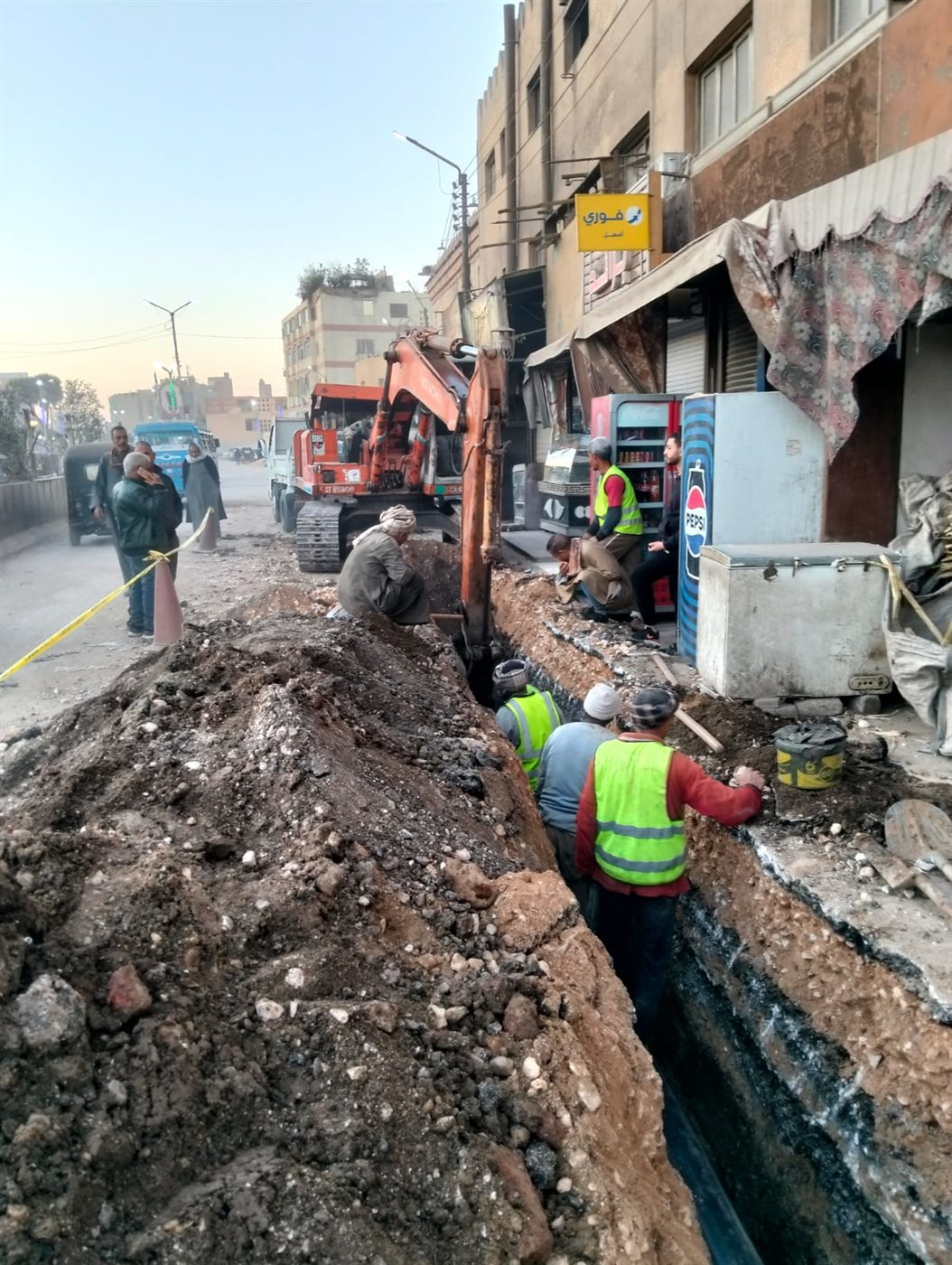 انفجار ماسورة مياه بطما&nbsp;
