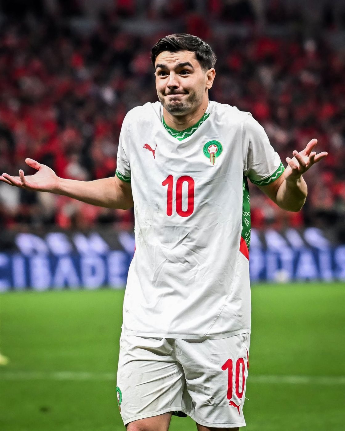 <strong>أحتفال براهيم دياز بتسجيله هدف في شباك منتخب الكاميرون في ربع نهائي بطولة كأس الأمم الإفريقية 2025</strong>