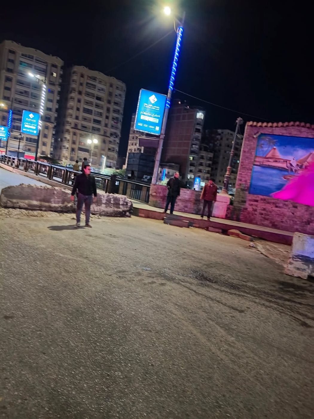 بدء غلق كوبري مبارك في شبين الكوم بالمنوفية
