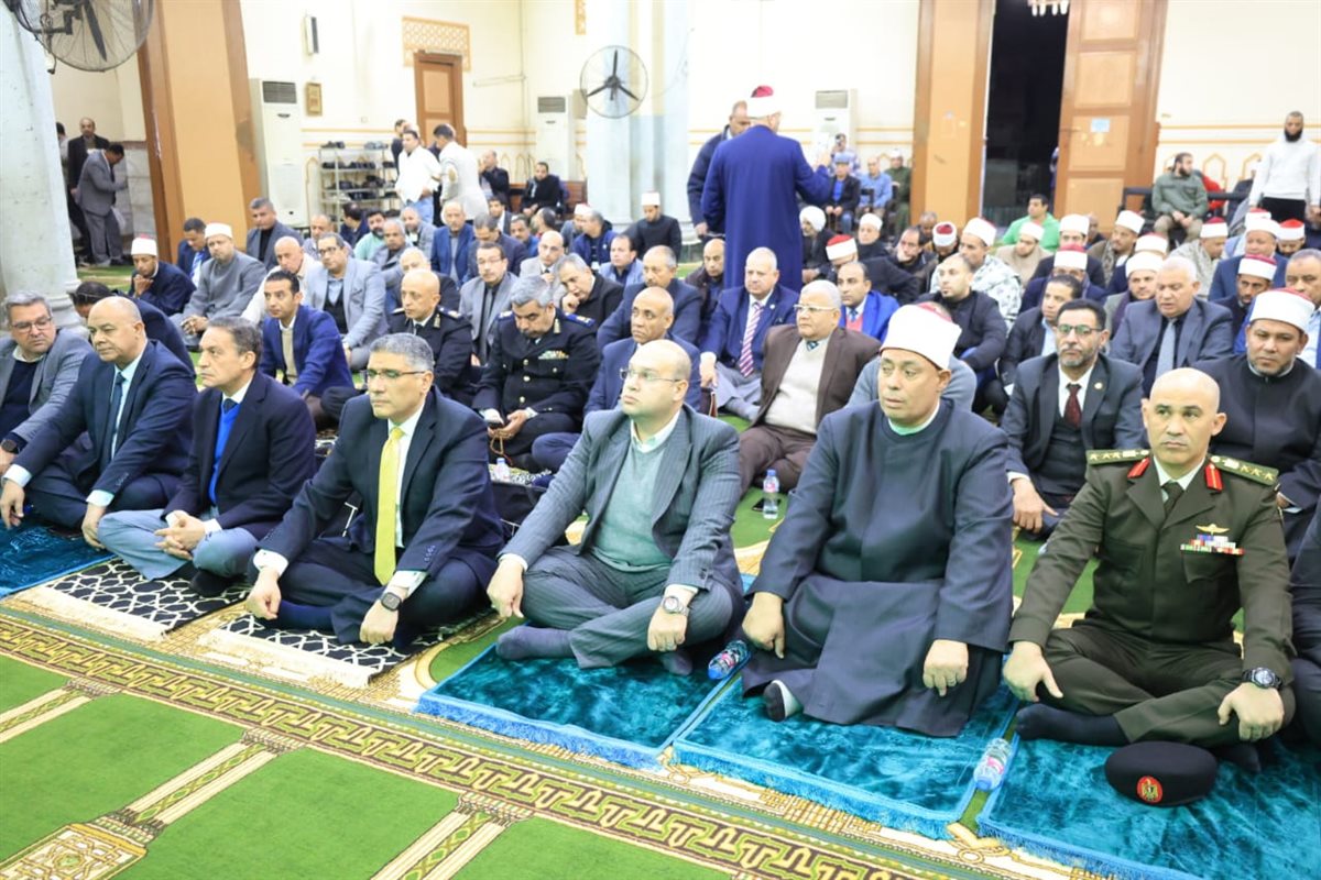 محافظ الجيزة يشهد احتفالية ذكرى ليلة الإسراء والمعراج بمسجد خالد بن الوليد في إمبابة