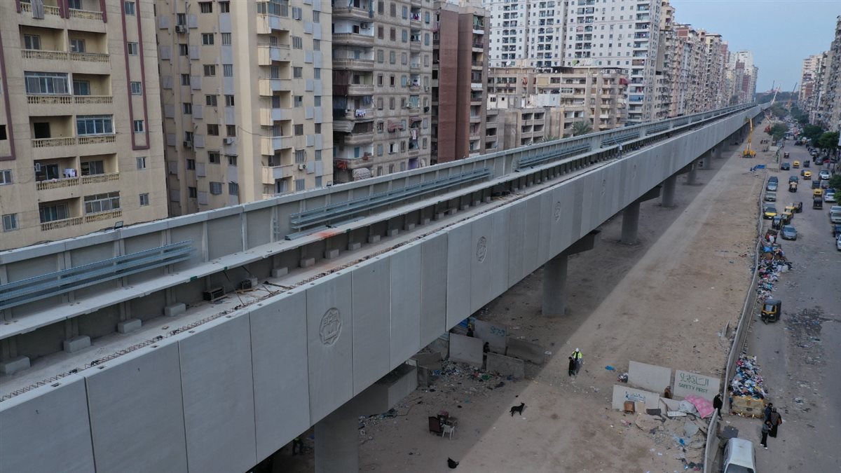 تقدم أعمال تنفيذ المرحلة الأولى لمشروع مترو الإسكندرية