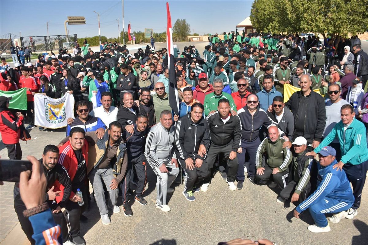 حانب من مسيرة الشباب والرياضة بالوادى الجديد