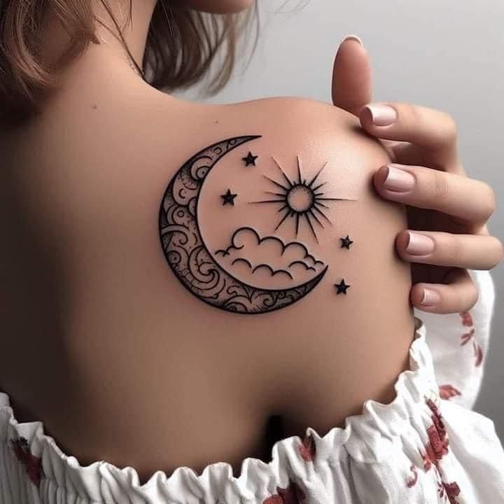 نقش حناء على الظهر والكتف