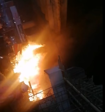 حريق بجانب محطة مترو المرج الجديدة أسفل الطريق الدائري