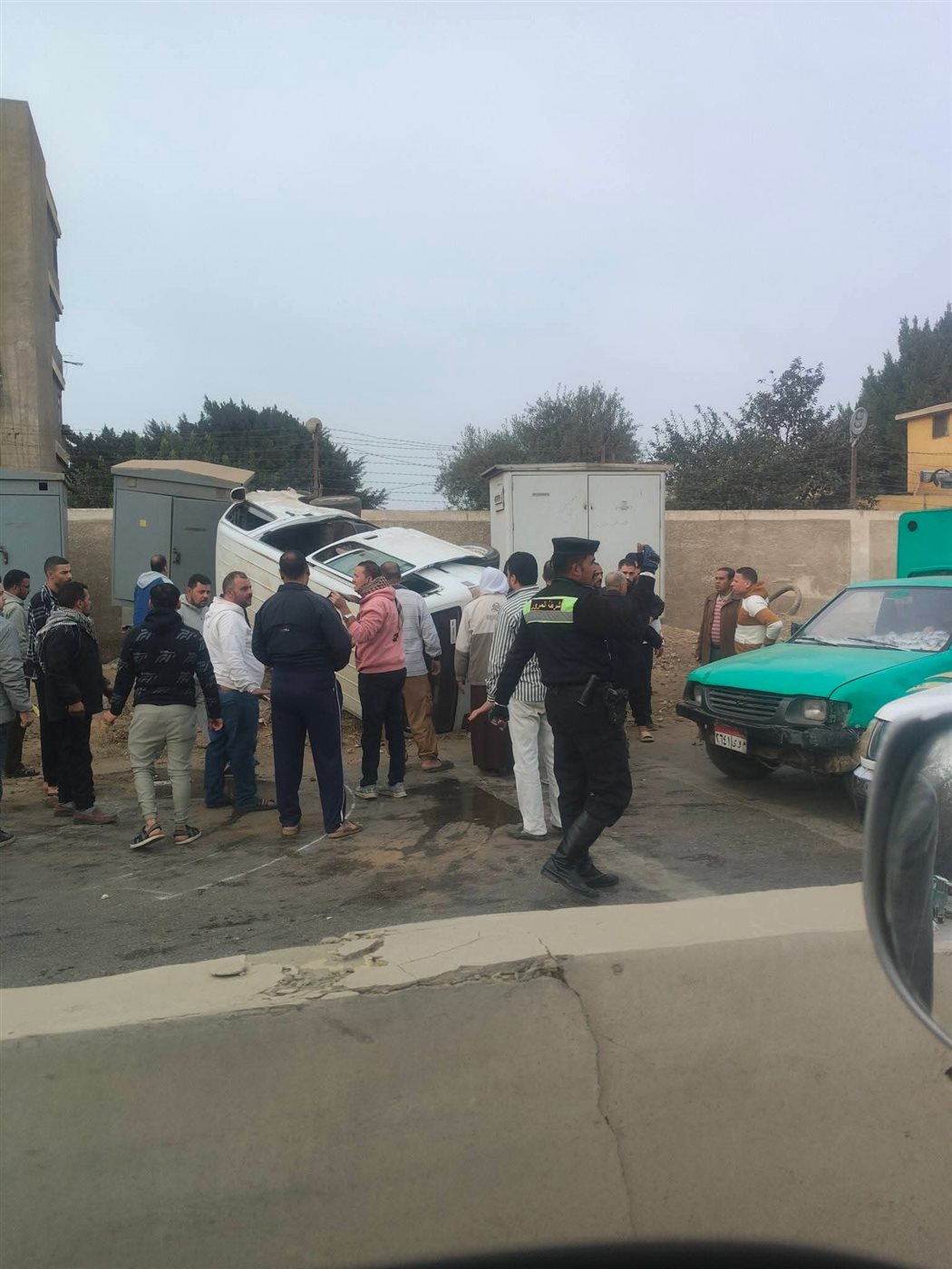 انقلاب سيارة ميكروباص بالمنوفية&nbsp;