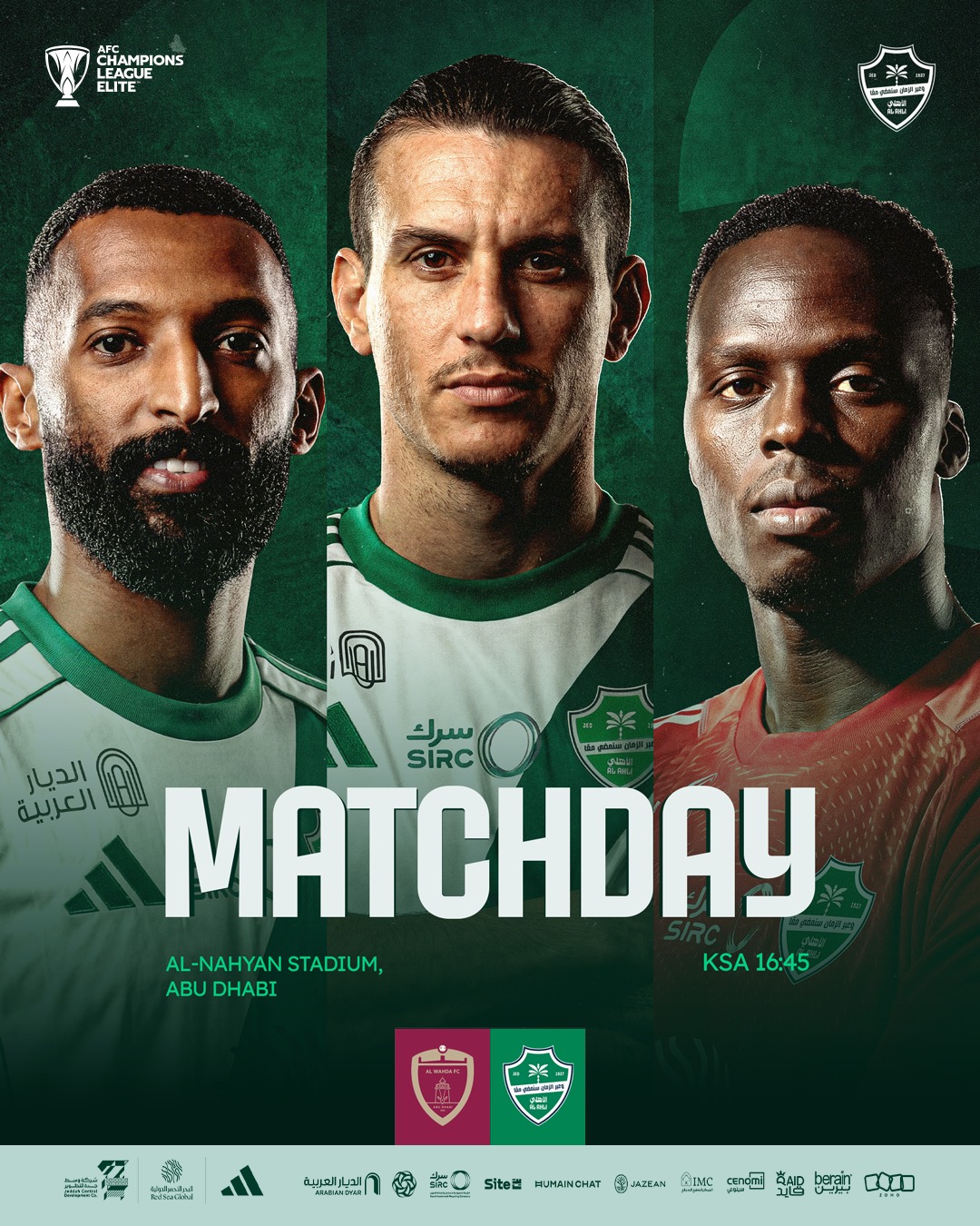 مشاهدة مباراة الأهلي السعودي والوحدة الإماراتي اليوم بث مباشر في دوري أبطال آسيا