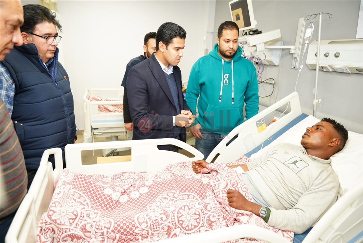 نائب محافظ مطروح يتفقد المصابين