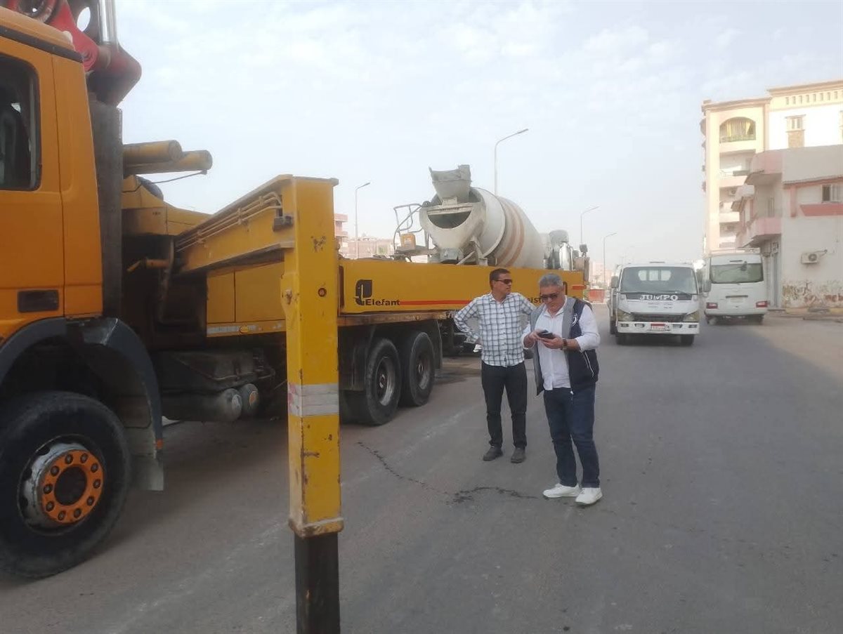 ضبط أعمال خرسانية مخالفة بالغردقة