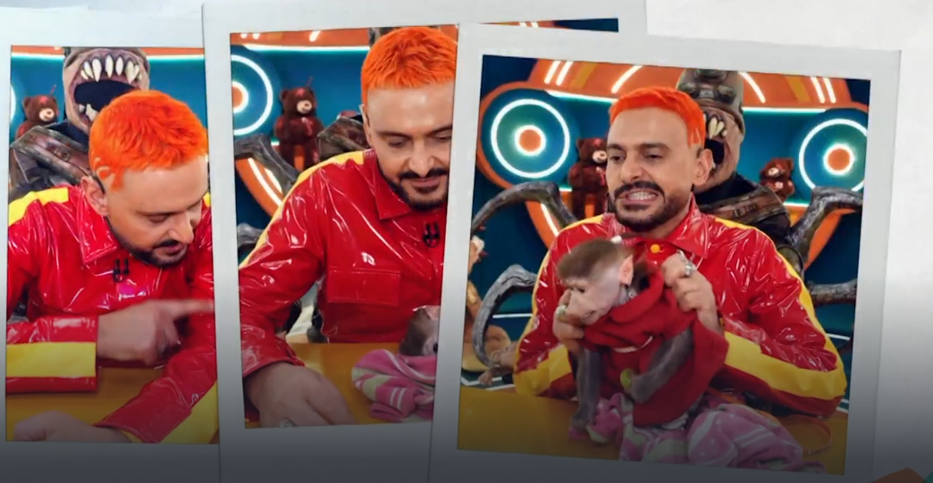<strong>بكاء أسماء جلال وانفعالها في أولى حلقات رامز ليفل الوحش مع رامز جلال</strong>