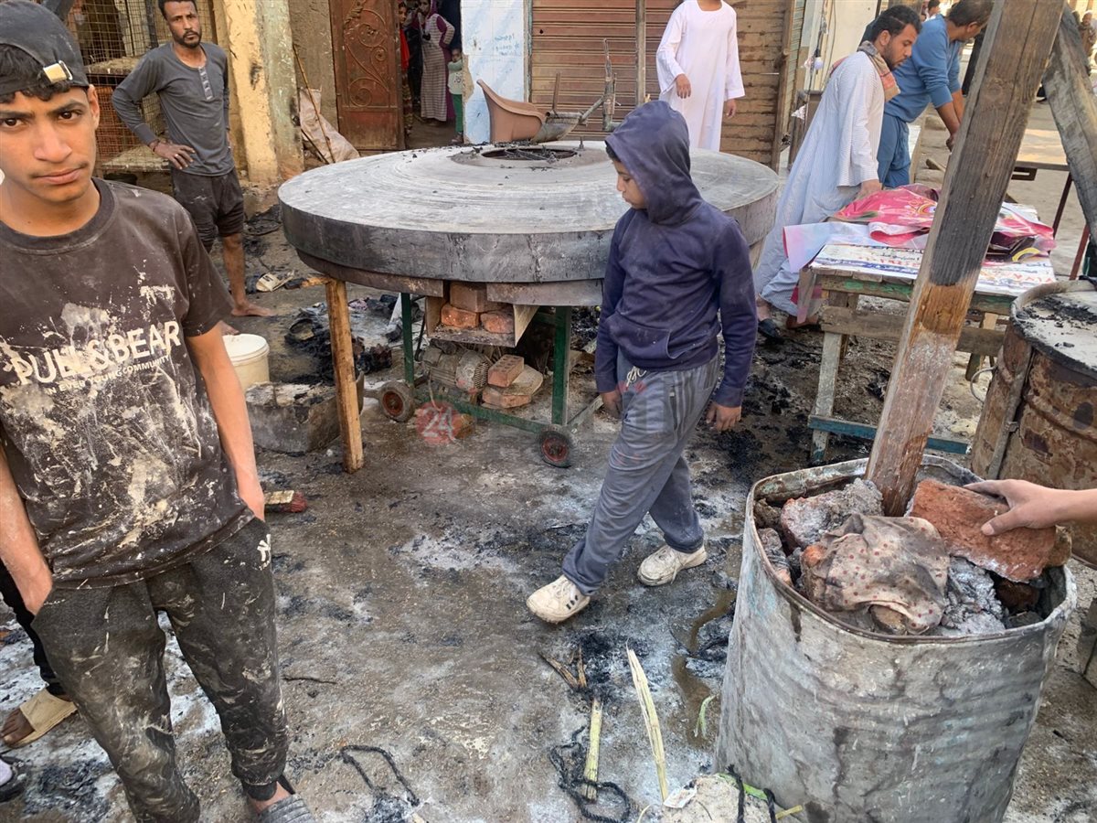 نشوب حريق في محل كنافة&nbsp;