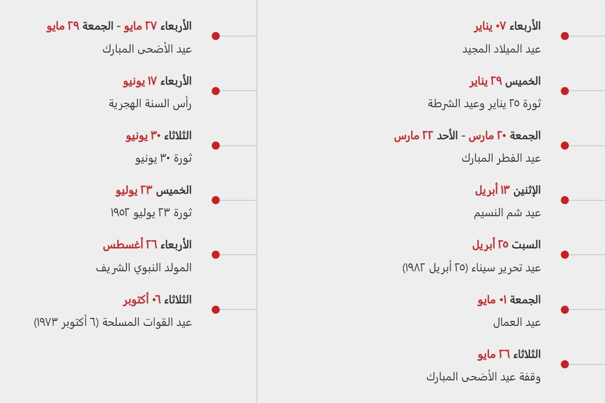عدد أيام إجازة عيد الفطر 2026