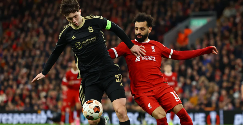 <strong>محمد صلاح من مباراة ليفربول وسبارتا براج في عام 2024</strong>