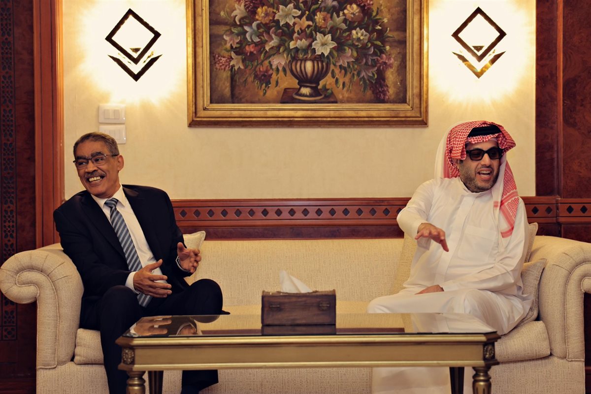 المستشار تركي آل الشيخ وضياء رشوان وزير الدولة للإعلام