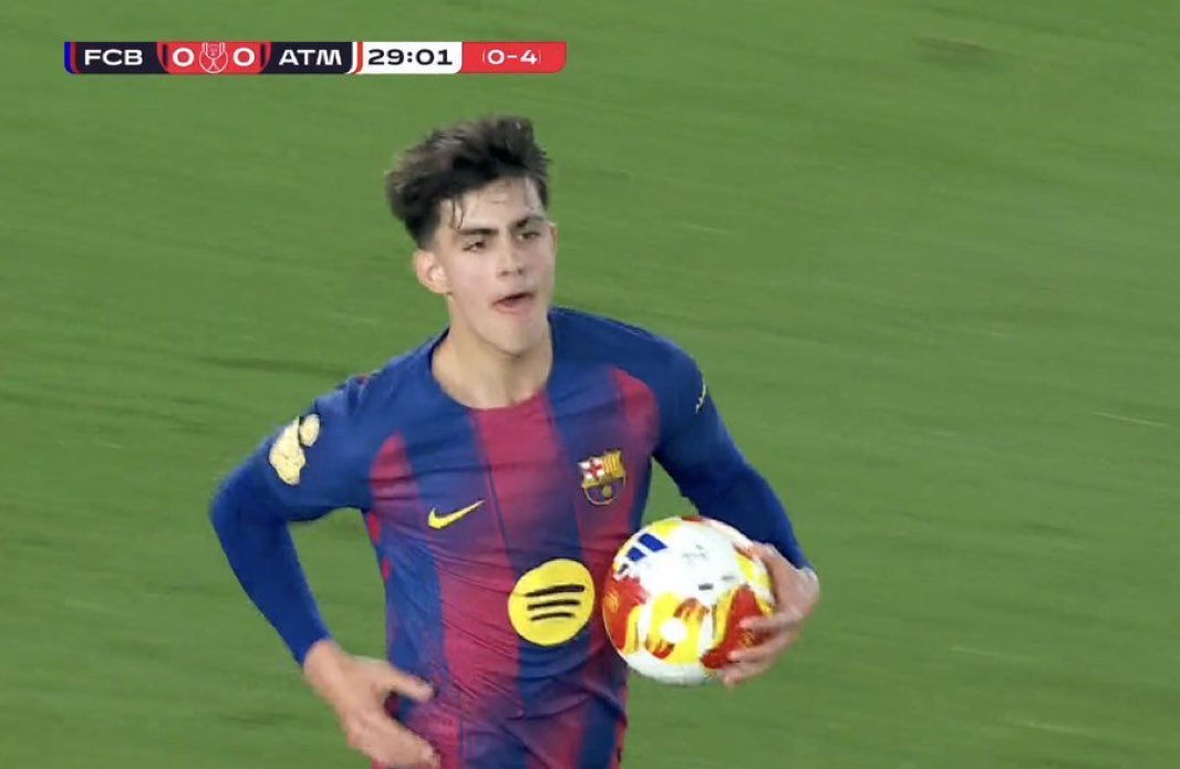 <strong>احتفال مارك برينال لاعب برشلونة بهدفه في شباك أتلتيكو مدريد</strong>
