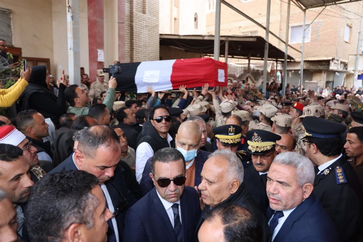 جنازة الشهيد العميد أحمد سمير نور الدين بالمنوفية&nbsp;