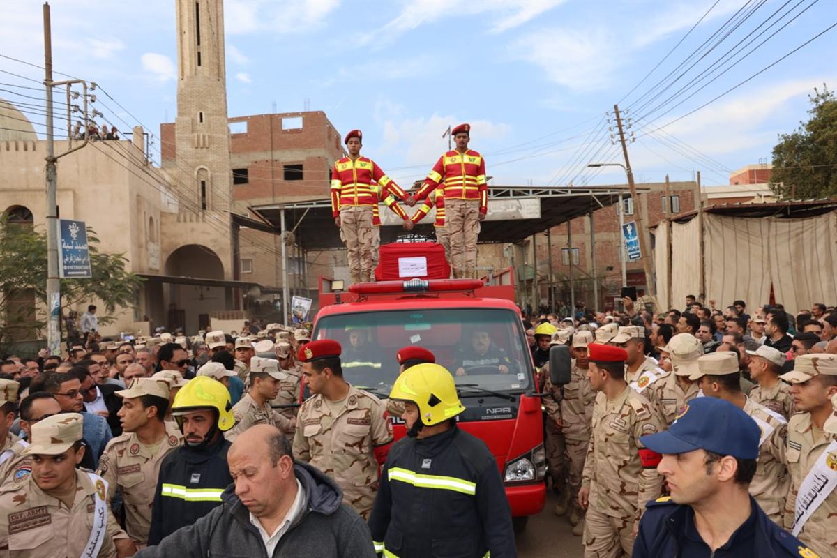 جنازة الشهيد العميد أحمد سمير نور الدين بالمنوفية&nbsp;