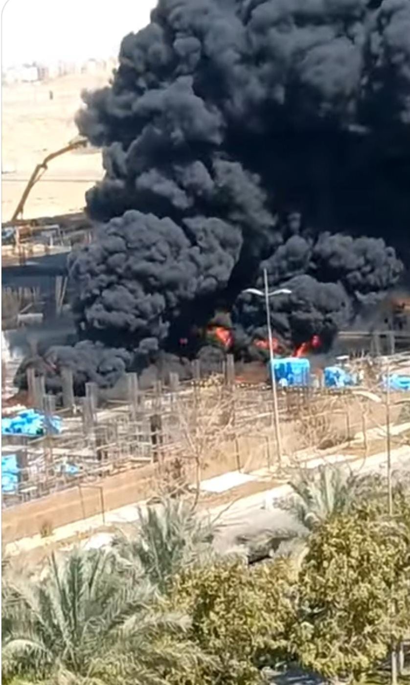 حريق في مبني تحت الإنشاء بالقاهرة الجديدة